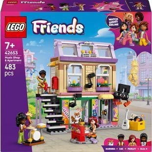 Конструктор Lego Friends Музыкальный магазин и квартира (42653), комбинированый
