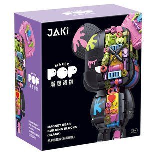 Конструктор JAKI серії Кіберпанк ведмедики - МАГНІТНИЙ ВАЙБ (чорний) (JK6250-1)