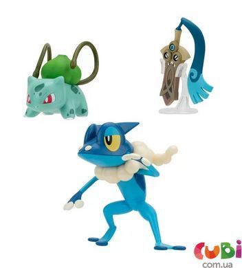 Набор игровых фигурок Pokemon W19 - Хонедж, Бульбазавр, Фрогадир (PKW3599), комбинированый