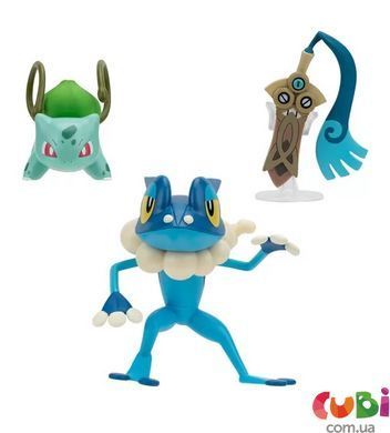 Набор игровых фигурок Pokemon W19 - Хонедж, Бульбазавр, Фрогадир (PKW3599), комбинированый