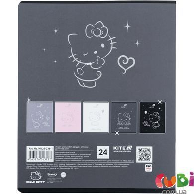 Зошит шкільний Kite Hello Kitty (HK26-238-1), 24 аркуші, клітинка