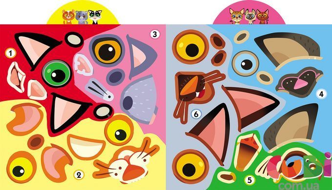 Книга Игрушка-развивайка Котики (69 больших наклеек)