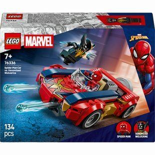 Конструткор LEGO Super Heroes Marvel Автомобіль Людини-павука vs. Отруєний Росомаха (76336)