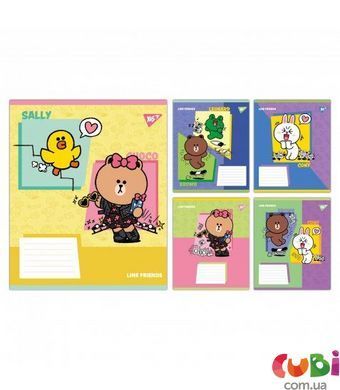 767640 А5 12 кос. Yes Line Friends Funny, зошит учнівський шкільний