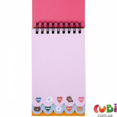 Блокнот Yes 85x142/60 подв. спіраль "Line Friends Team " з 2 фігурними ярусами (152160)