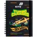 Блокнот на спіралі Kite Hot Wheels (HW26-229), А6, 80 аркушів, клітинка