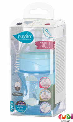 Пляшечка для годування Nuvita Mimic Cool Антиколікова 150 мл Блакитний (NV6012SKY)