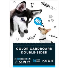 Картон кольоровий двосторонній Kite Dogs K22-289, А5, принт