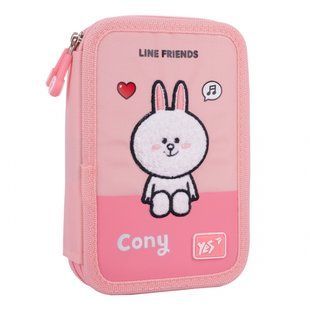 Пенал жесткий YES двойной HP-01 Line Friends Pretty Choco and Cony (533638)
