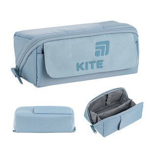 Пенал Kite 2702-2 серо-голубой (K26-2702-2), Голубой