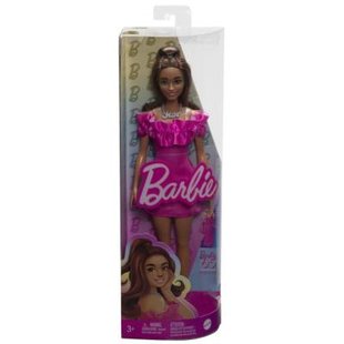 Лялька Barbie Модниця в рожевій мінісукні з рюшами, HRH15