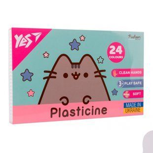 Пластилин Yes, 24 цветов, 480г "Pusheen" (540685)