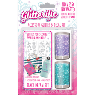 Ігровий набір для юного дизайнера GLITTERIFIC - ПЛЯЖНА МРІЯ (блискітки в асортименті, наліпки)