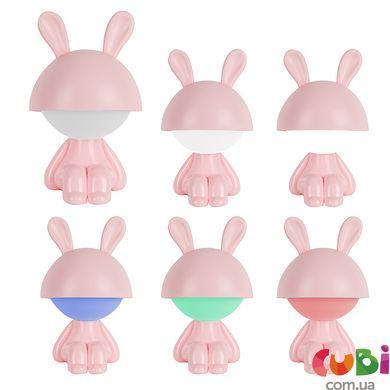 Світильник-нічник LED з акумулятором Kite Cute Bunny K25-316-1-2, рожевий