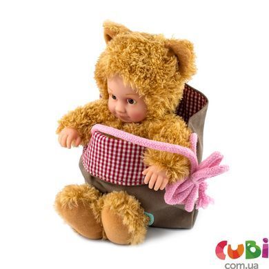 Лялька Маленьке Ведмежатко з сумкою та стікерами, 23 см, Енн Гедес, артикул 21071AG, комбінований