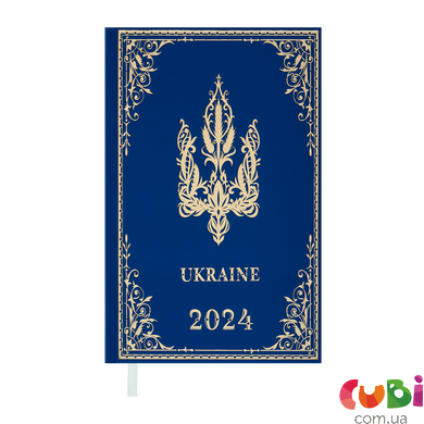 Дневник датированный 2024 UKRAINE, A6, голубой (BM.2546-14)