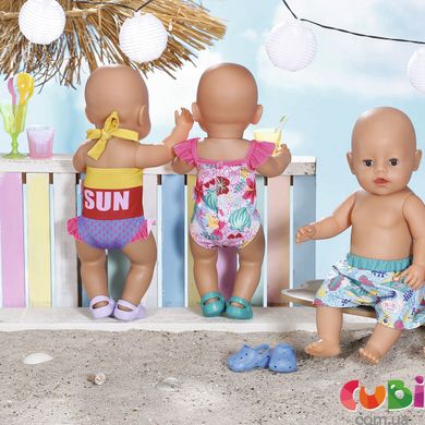 Одежда для куклы BABY BORN - ПРАЗДНИЧНЫЙ КУПАЛЬНИК S2 (на 43 см, с зайчонком) (828281-2)