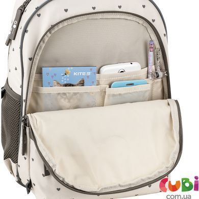 Рюкзак GoPack Education 182M Beige Polka Dots, Бежевий