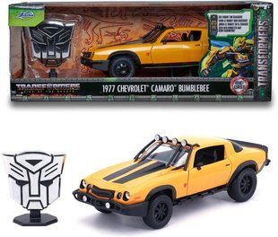 Металева модель автомобіля Jada Трансформери: Бамблбі, Chevrolet Camaro (1977) з фігуркою логотипу, 253115010