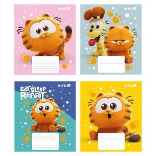 Тетрадь школьная Kite Garfield GF25-235, 12 листов, косая линия