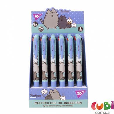 Ручка кулькова Yes "Pusheen" 0,7 мм 4 кольори (412265)