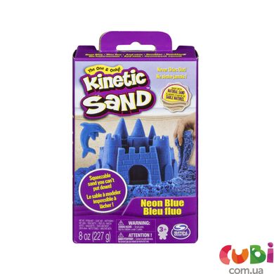 Пісок для дитячої творчості KINETIC SAND NEON (блакитний, 227г), Блакитний