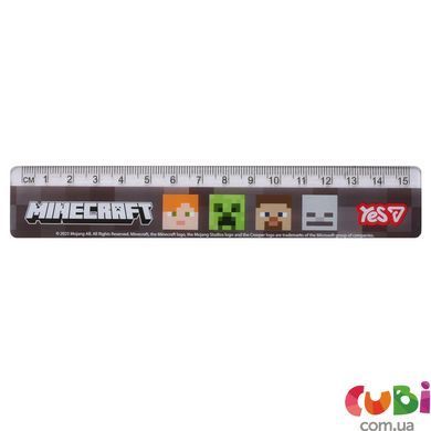 Линейка Yes 15 см "Minecraft" (370691)