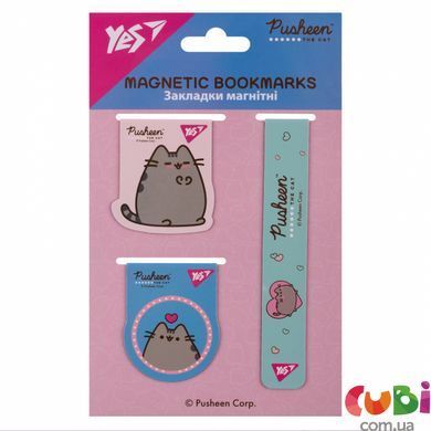Закладки магнитные Yes "Pusheen", 3 шт (708349)