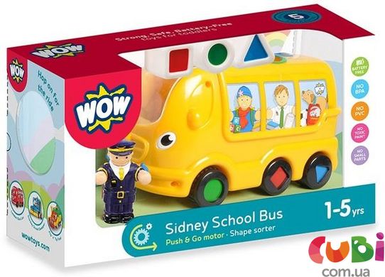 Машинка WOW Toys Sidney School Bus Шкільний автобус Сідней (01010)