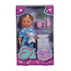 Лялька Еві Вечірня казка у піжамі, з іграшкою та аксесуарами для чистки зубів, 3+, 573 3406