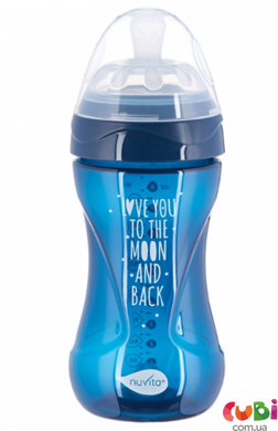 Пляшечка для годування Nuvita Mimic Cool Антиколікова 250 мл Темно-синій (NV6032NIGHTBLUE)
