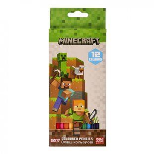 Олівці кольорові Yes 12 кольорів "Minecraft" (290760)