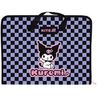 Папка-портфель на молнии Kite Kuromi HK25-202-2, 1 отделение, формата A4