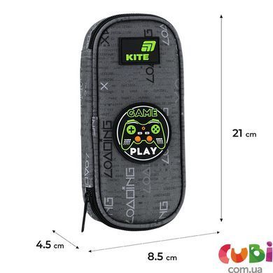 Пенал Kite 662 Good Game (K26-662-2), сірий