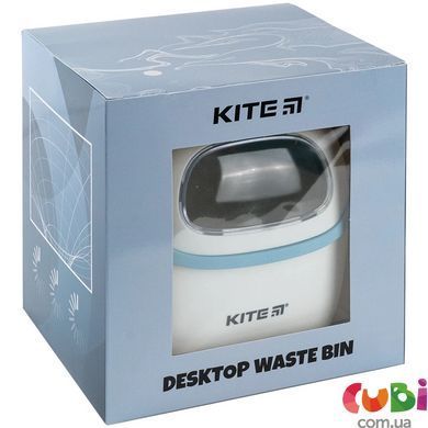 Настольный мусорный контейнер Kite, бело-голубой, K24-009-6