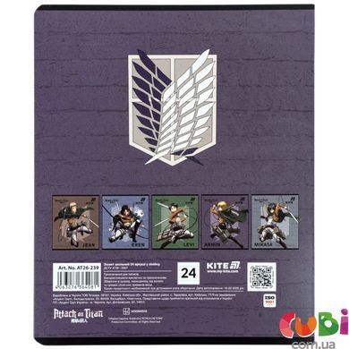 Зошит шкільний Kite Kite (AT26-239), 24 аркуші, лінія
