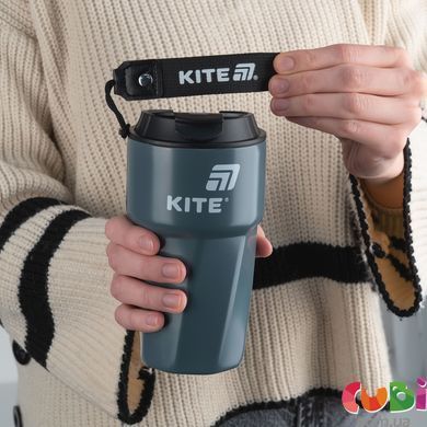 Термокружка Kite K25-1220-1, 450 мл, сіра, сірий