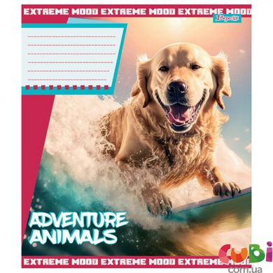 Зошит учнівський А5 18 клітинка, 1В Adventure animals, 766315