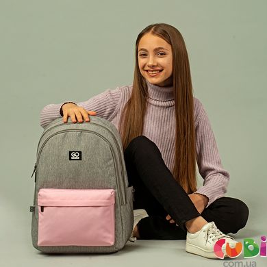 Рюкзак GoPack Education Teens 140L-1 сіро-рожевий
