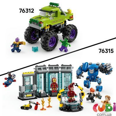 Конструктор Lego Marvel Super Heroes Грузовик Халка против Таноса (76312), комбинированый