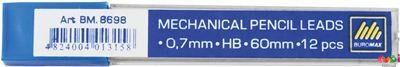 Стержні для механічних олівців (12шт) HB 0.7мм (BM.8698)