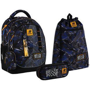 Школьный набор Kite Education Beast Mode SET_K25-700M-4 (рюкзак, пенал, сумка), комбинированый