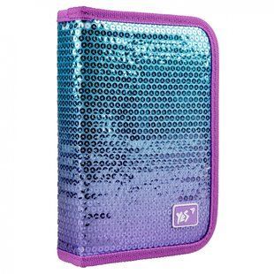 Пенал жесткий YES одинарный без клапана HP-02 Sparkle, комбинированый