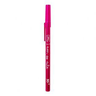 Ручка шариковая YES Happy pen 0,7 мм синяя розовый корпус (411955)
