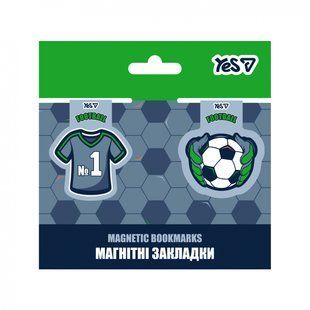 Закладки магнітні Yes "Football", 2шт (708798)