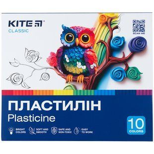 Пластилін, 10 кольорів, 200 г. Kite Classic (K-084)