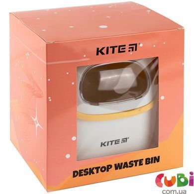 Настольный мусорный контейнер Kite, бело-оранжевый, K24-009-8.