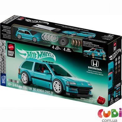 Коллекционная машинка-конструктор Honda Custom 90 Civic EF серии Speed ​​Mattel Brick Shop (JHF62)