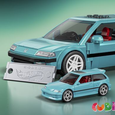 Коллекционная машинка-конструктор Honda Custom 90 Civic EF серии Speed ​​Mattel Brick Shop (JHF62)