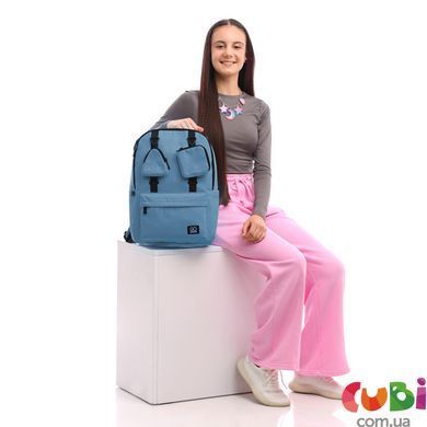 Рюкзак GoPack Education Teens 178 серо-голубой, комбинированый